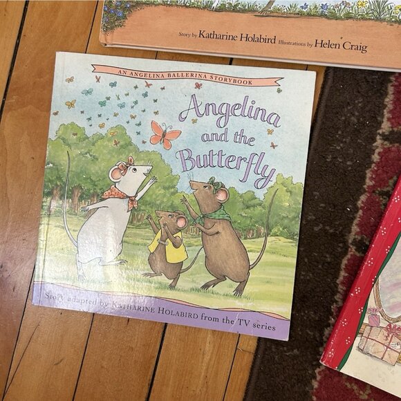 Angelina Ballerina 4 books - Christmas Vtg HC Pb Mix Fairy Balletcore Feminine - Picture 3 of 16